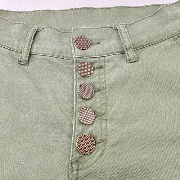 Cabi Cargo Pants Skinny Women Size 0 Green Utility Carpenter Outdoor Button Fly - Picture 6 of 12